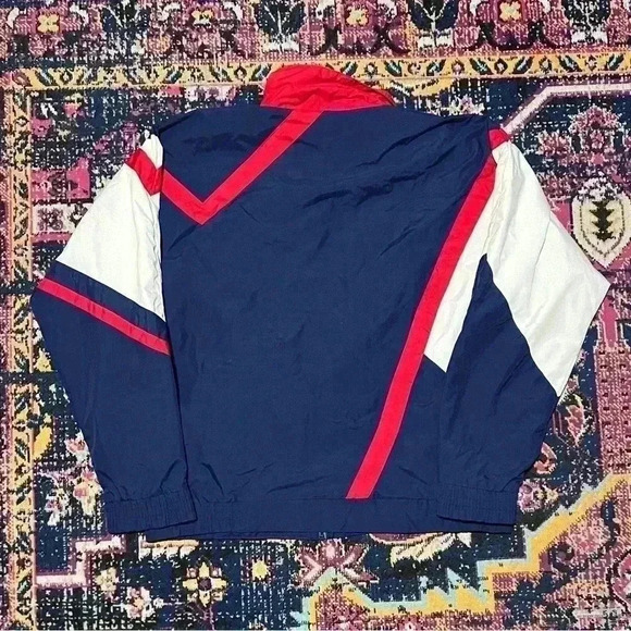 Vintage Antigua Windbreaker Men’s Size Large Navy, Red, And White - Picture 2 of 2